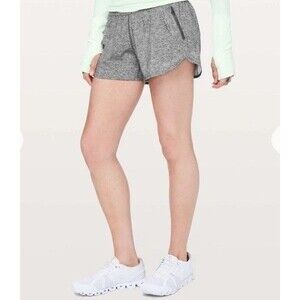 Lululemon Tracker Short V *4" Heather Lux Multi Black Sz 12